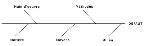 moyens, méthodes, matière, main d'œuvre et milieu